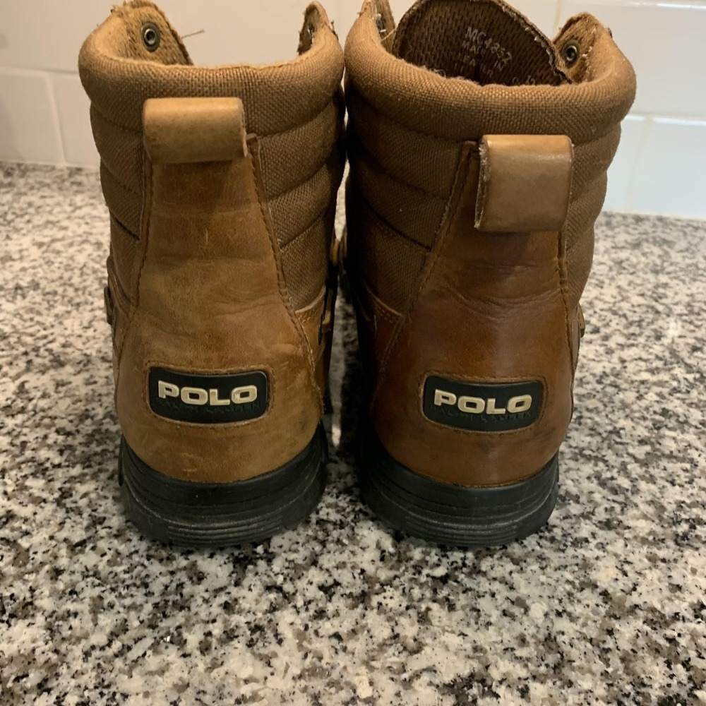 Polo Ralph Lauren Boots Mens Size 13 D Leather Combat Hiking MC4852 Ranger Moc - Picture 7 of 13